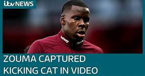 West Ham’s Kurt Zouma apologises for kicking and slapping cat in video | ITV News