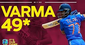 🏏 Timing and Placement | Tilak Varma Scores Impressive 49 Not Out | West Indies v India 3rd T20I