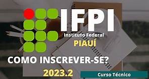 Inscrição IFPI 2024 | Tutorial Muito Fácil