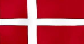 Evolución de la Bandera Ondeando de Dinamarca - Evolution of the Waving Flag of Denmark