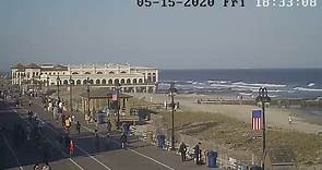 Timelapse footage shows crowds gathered on the Ocean City boardwalk