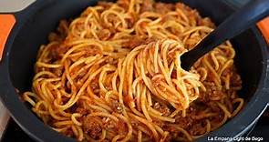 Espaguetis a la Boloñesa Versión de la IAIA Receta Fácil y Rápida