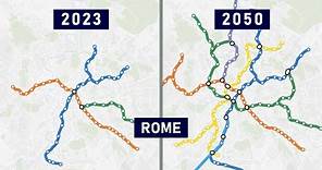 Evolution of the Rome Metro 1955-2050 (animation)
