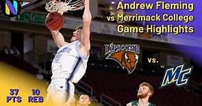 Andrew Fleming Maine Black Bears 37PTS 10 REBS CAREER HIGH vs Merrimack!! | Next Ones