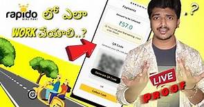 how to work rapido captain taxi in Telugu 2024 how to join rapido bike taxi online apply rapido job