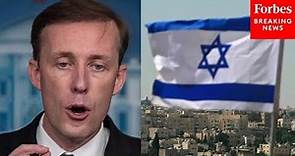 NSA Jake Sullivan Calls For Two-State Solution At Press Briefing In Tel Aviv, Israel