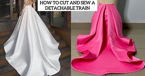 How To Cut and Sew a Detachable Wedding dress Train.