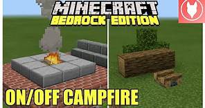 Minecraft Bedrock - On/Off Campfire Tutorial ( Xbox/ MCPE/ Windows 10/ Switch)