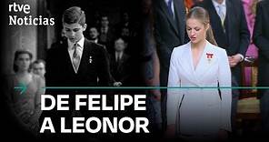 LEONOR vs. FELIPE VI: Comparamos la JURA de la PRINCESA con la de su PADRE hace 37 AÑOS | RTVE