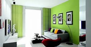 Idées décoration de salon en gris et vert