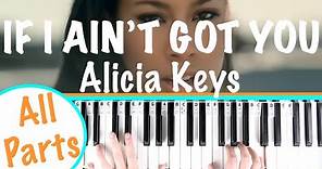 How to play IF I AIN'T GOT YOU - Alicia Keys Piano Tutorial | Chords Accompaniment