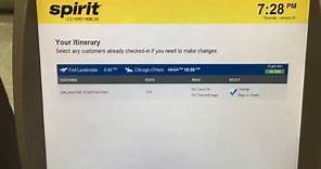 How check in and print out ticket of Spirit Airline Kiosk
