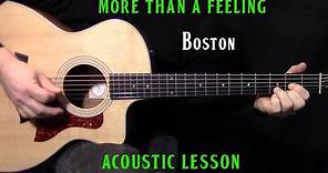 how to play "More Than a Feeling" on guitar by Boston - acoustic guitar lesson