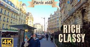[4K] Paris 16th richest neighborhood arrondissement walk tour Arc de Triomphe Trocadero Tour Eiffel