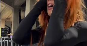 Becky Lynch works on her book