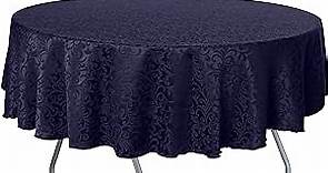 ULTIMATE TEXTILE Somerset 72-Inch Round Damask Tablecloth Plum Purple