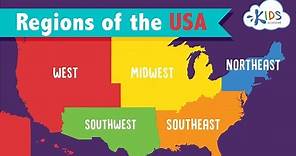 5 Regions of the United States for Kids | Geography for Children | Kids Academy