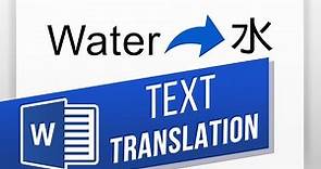 How to Translate Word Documents to Another Language | Translation Feature in Microsoft Word