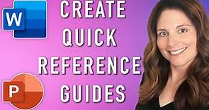 How To Make A Quick Reference Guide with Word & PowerPoint Templates