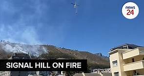WATCH | Firefighters battle blaze on Signal Hill
