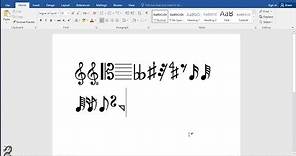 How to type musical notes symbols in Word