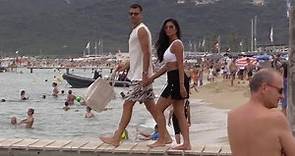 EXCLUSIVE - Nicole Scherzinger and boyfriend Grigor Dimitrov at Club 55 in Saint Tropez