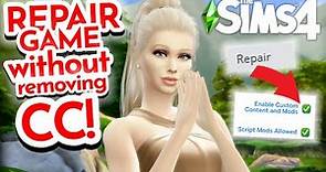 How To FIX Sims 4 GAME/MODS/CC WITHOUT Removing Your CC? EASILY Repair your Sims 4 BROKEN GAME 2021!