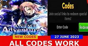 NEW UPDATE CODES [👾UPD 14] Anime Adventures ROBLOX | ALL CODES | June 27, 2023