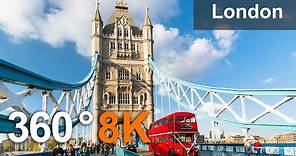 London, United Kingdom. Virtual travel. 360 video in 8K