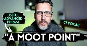 A MOOT POINT - meanings and uses explained with examples. Advanced English vocabulary - C1