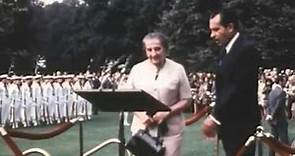 Israeli Prime Minister Golda Meir at the White House, 1969