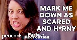 April being creepy as hell for 10 minutes straight | Parks and Recreation