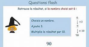 Programmes de calcul - Questions flash