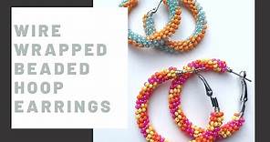 SUPER EASY! Wire Wrapped Hoop Earrings | Beginners Beading Tutorial