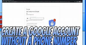 How To Create A Google Account Without A Phone Number | Google Account Without Phone Verification