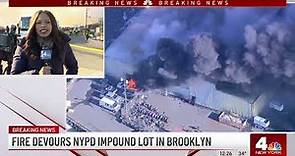 Fire DEVOURS NYPD Evidence Warehouse in Brooklyn | News 4 Now