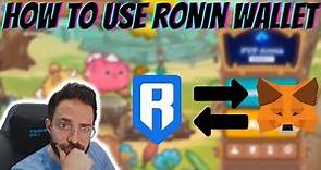 HOW TO USE RONIN WALLET AND RONIN BRIDGE | AXIE INFINITY