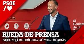 Rueda de prensa de Alfonso Rodríguez Gómez de Celis