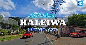North Shore of Oahu Island ⛱️ Haleiwa Historic Town 🌴 Hawaii 4K Driving