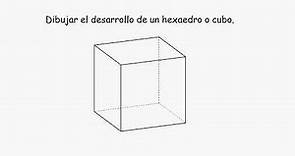 Cómo dibujar el desarrollo del hexaedro o cubo. Tutorial muy fácil, paso a paso.