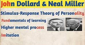 Dollard & Miller: Stimulus-Response Theory of Personality
