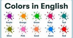 Color Names in English | List of Color Names with Pronunciations and Pictures