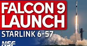 SpaceX Falcon 9 Launches Starlink 6-57