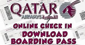 How to Download Boarding Pass Qatar Airways Online Check in | Qatar Airways | Web Check In |Airlines