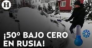 ¡Frío histórico! Rusia padece intenso invierno; se espera temperaturas de hasta 50 grados bajo cero