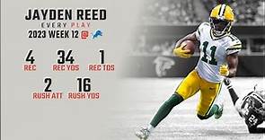 Jayden Reed Week 12 | Every Target, Catch, and Run @ Detroit Lions | 2023 NFL Highlights