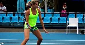 Eugenie Bouchard practice session - 2014 Australian Open