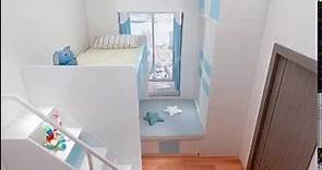 香港羅蘭博格全屋傢俬家俱定制--公屋居屋私樓臥室設計，可做地台床、高低床、地台連櫃、書檯連櫃等