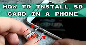 How to insert a micro SD card into a phone
