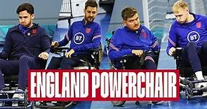 Ben Chilwell & Aaron Ramsdale Meet England Powerchair Stars Chris Gordon & Jon Bolding | England